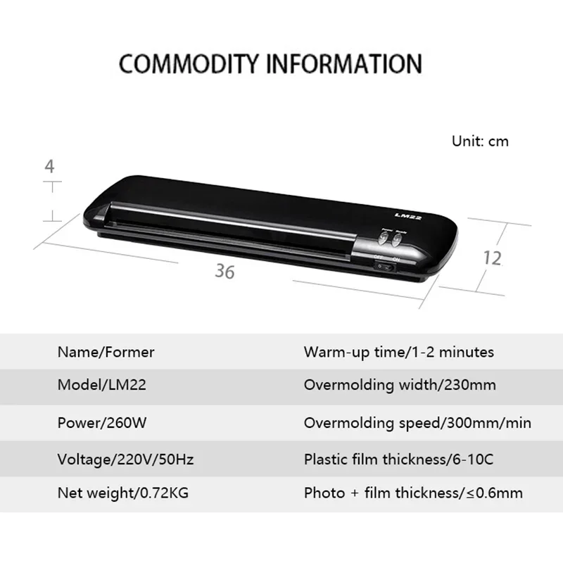 Document Laminator Pouch - Excellent A4 Laminator Machine Household Roll