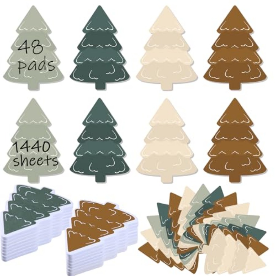 Memo Pad Sticky - 48 Pads 1440 Sheets Christmas Sticky