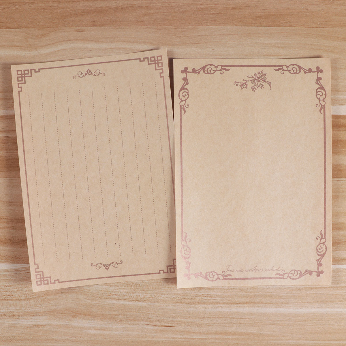 Ideal Stationery & Office Supply - 8Pcs Letter Stationery Set Vintage Kraft