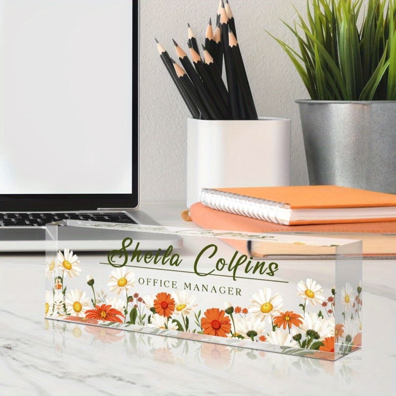 Personalized Acrylic Desk Name - Desk Name Plate ulasan dan harga
