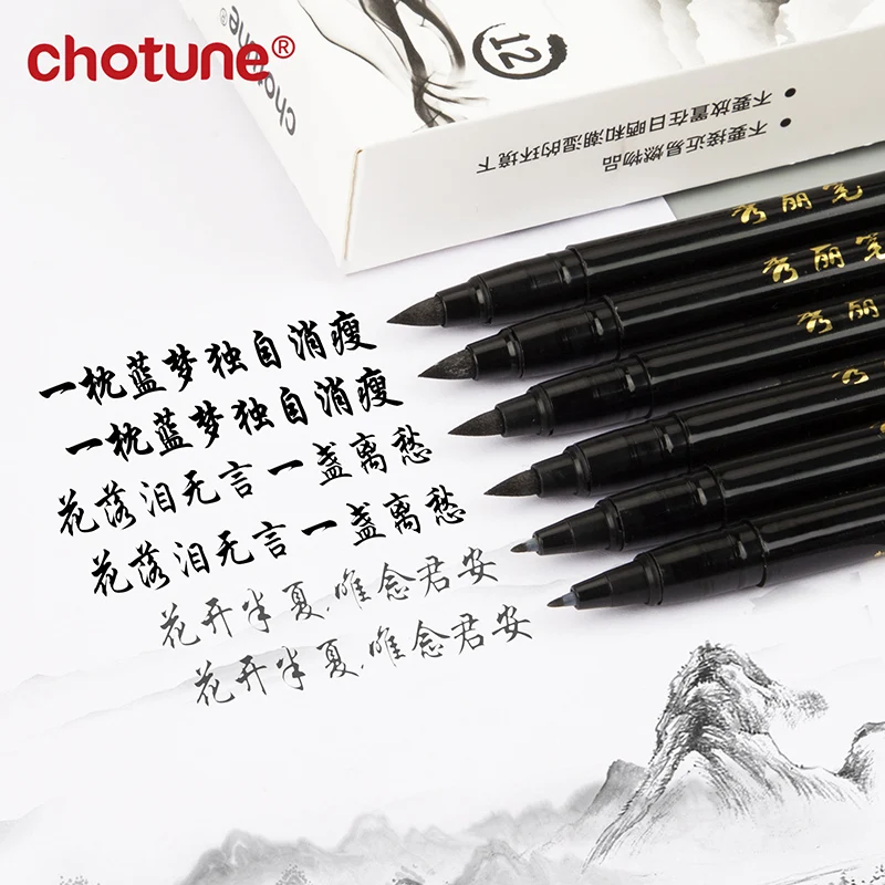 Brush Lettering Pens Set Black - Fountain Pen Ink ulasan dan harga
