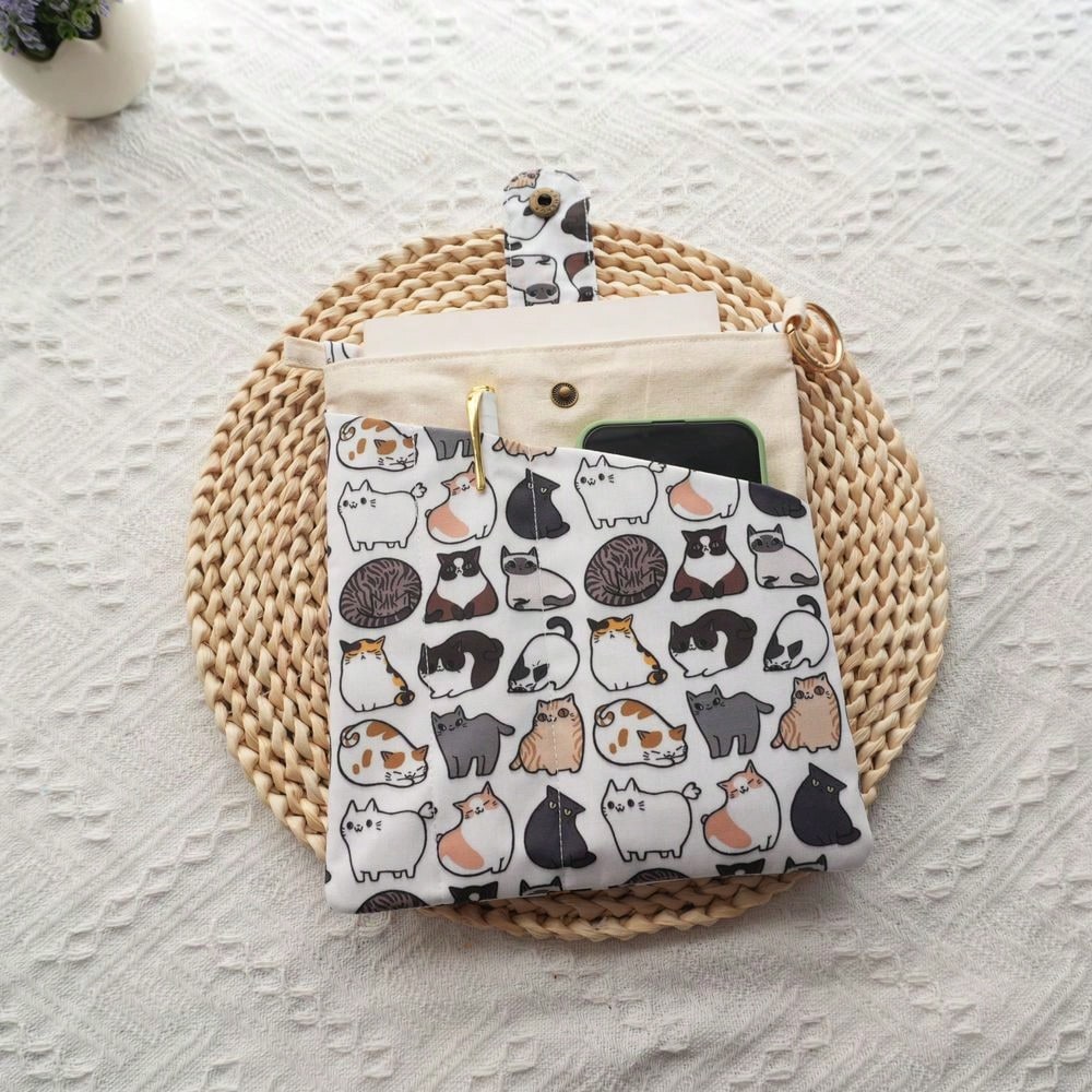 1PC Mellow Cat Canvas Book Bag - Ideal Stationery & Office Supply ulasan dan harga