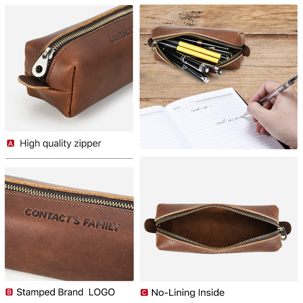 Retro Leather Pencil Case High - Office Stationery Supply Business ulasan dan harga