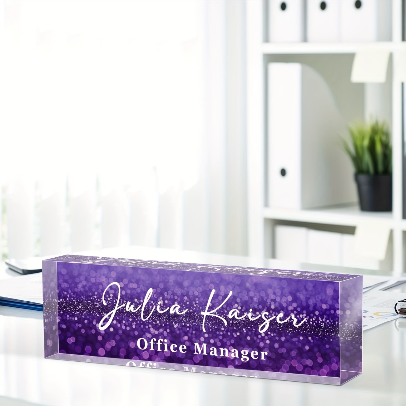 Personalized Acrylic Desk Name - Desk Name Plate ulasan dan harga