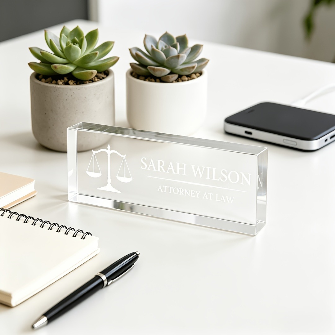 Personalized Lawyer & Judge Ac - Desk Name Plate ulasan dan harga
