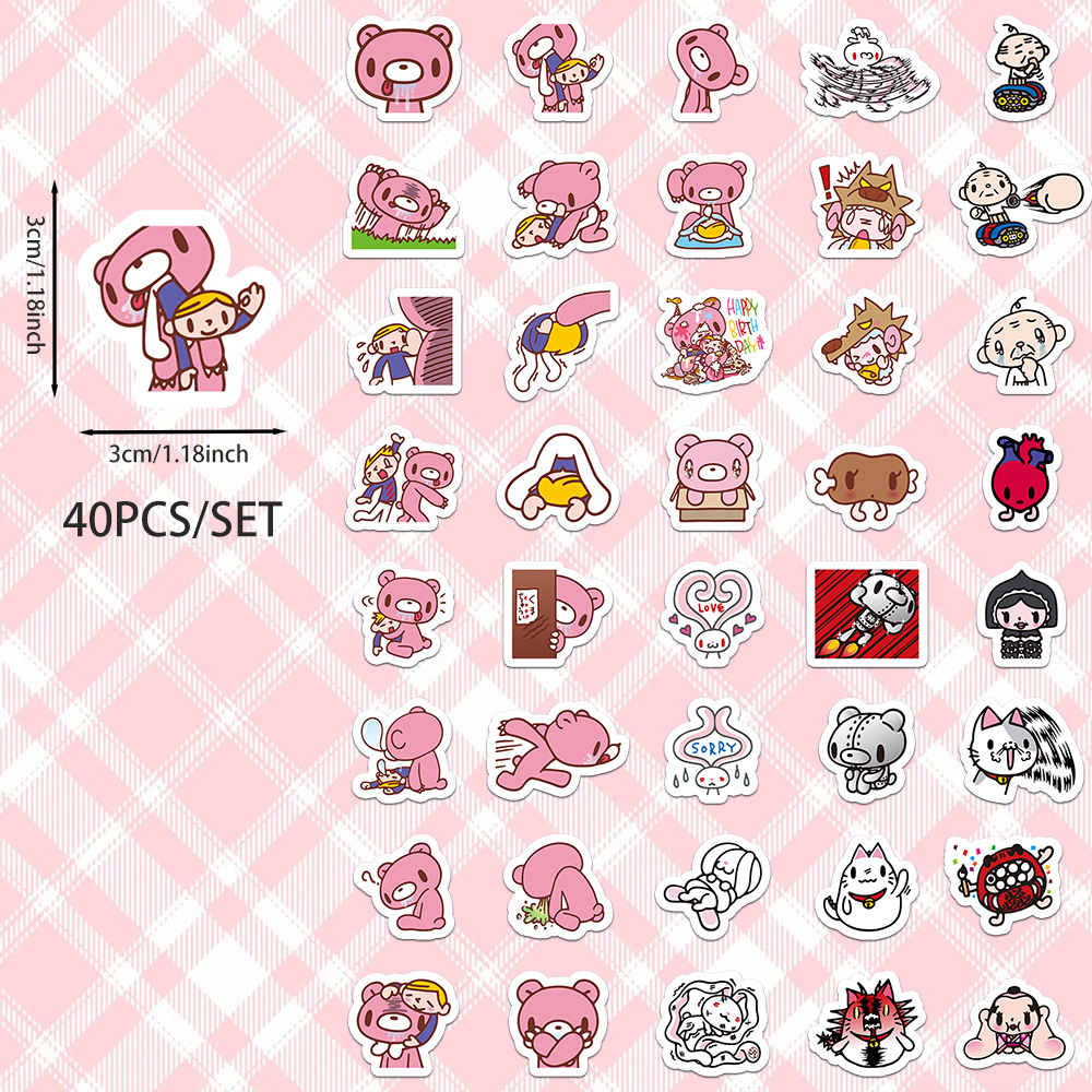 40pcs Cartoon Gloomy Bear & CH - Memo Pad Sticky ulasan dan harga