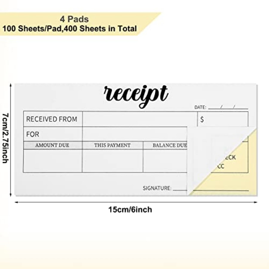4 Pieces Receipt Books Carbonl - Carbon Copy Book ulasan dan harga