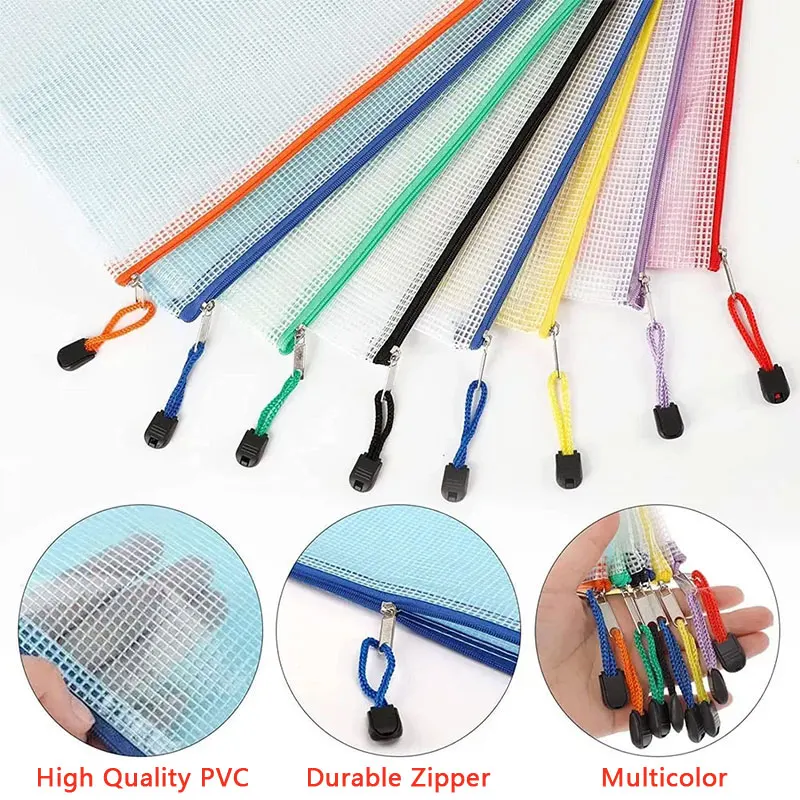 A3/A4/A5/A6 Mesh Zipper Pouch  - Portfolio Folder Zip ulasan dan harga