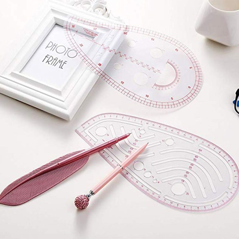 French Curve Cutting Ruler Fas - Ruler Set Transparent ulasan dan harga