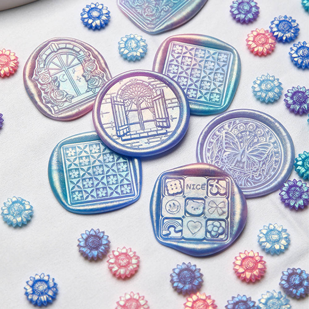 100pcs Mixed Color Glitter Dre - Wax Seal Stamp Kit ulasan dan harga