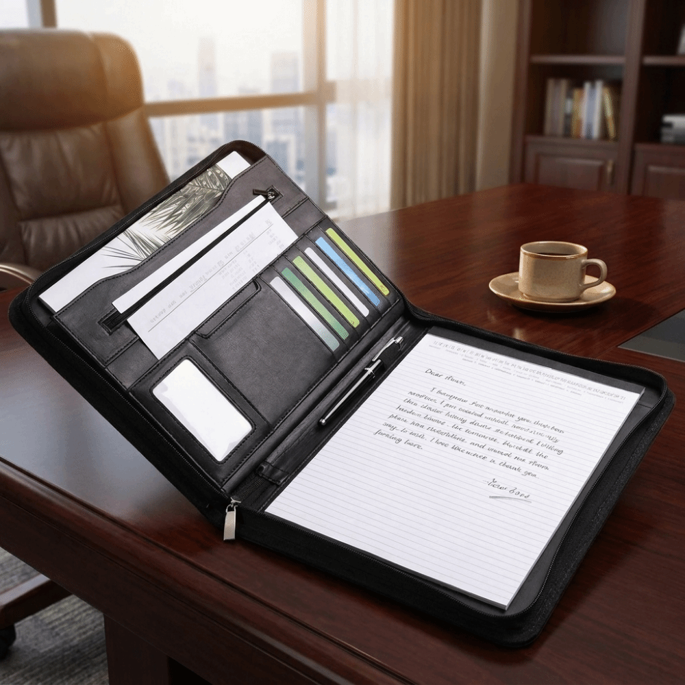 Office Supplies A4 PU Document - Portfolio Folder Zip ulasan dan harga