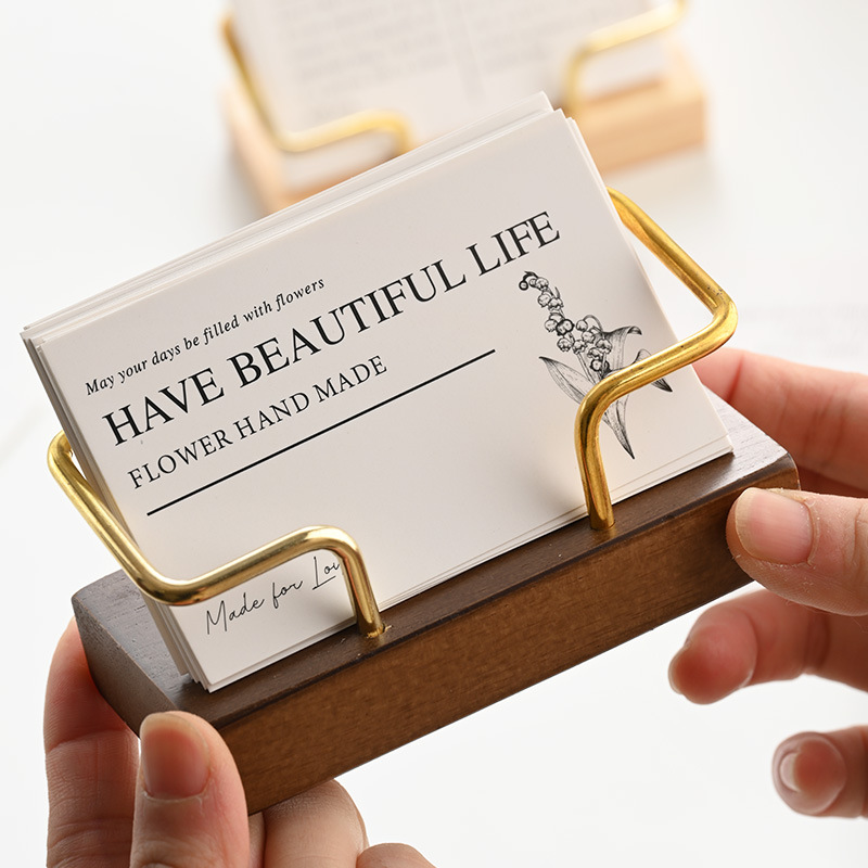 Wooden Business Card Holder Me - Desk Name Plate ulasan dan harga