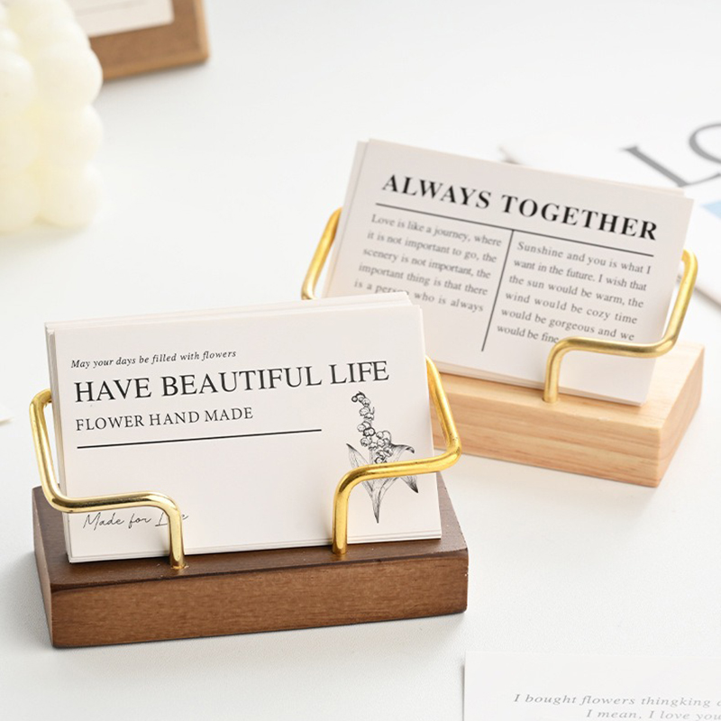 Wooden Business Card Holder Me - Desk Name Plate ulasan dan harga
