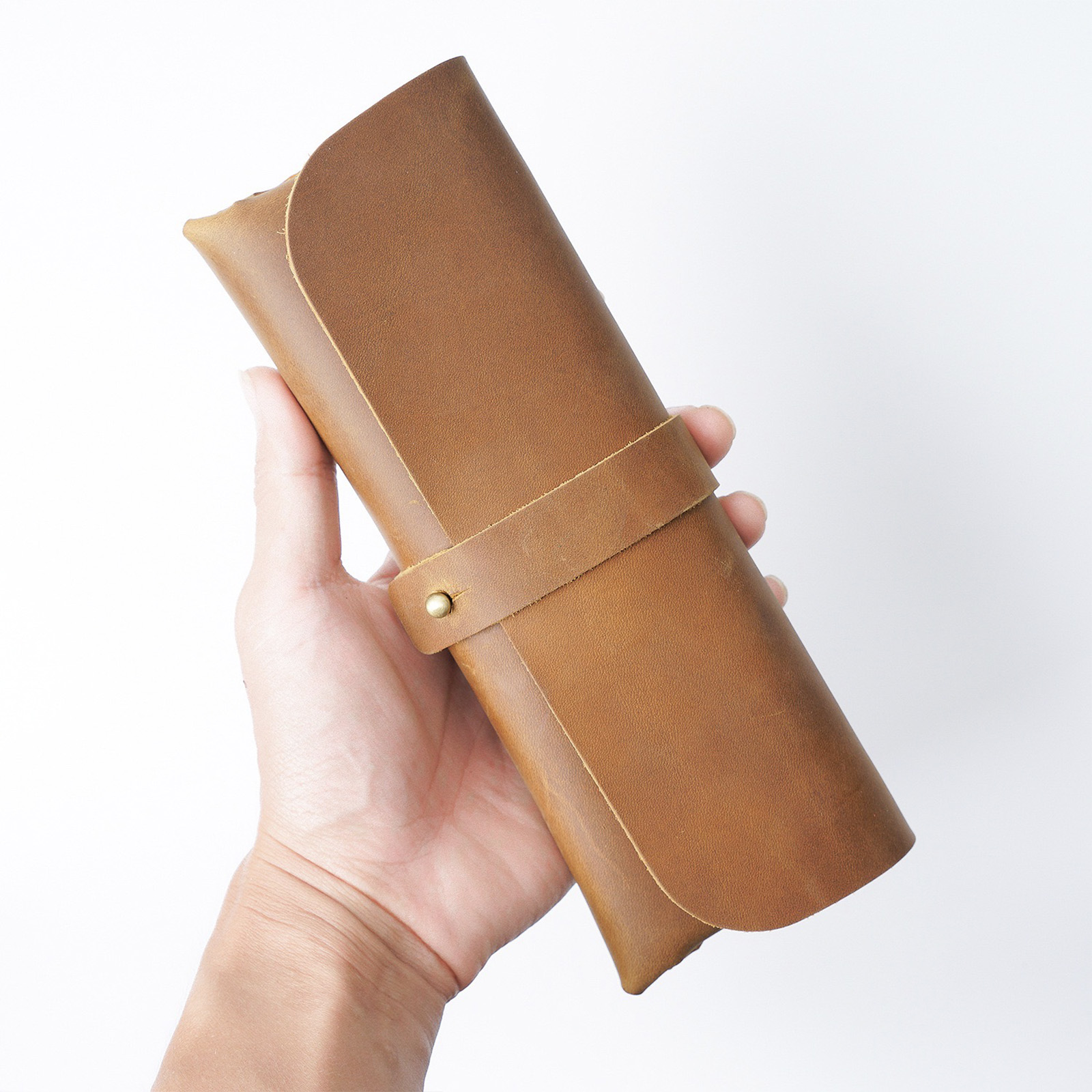 Genuine Leather Pencil Roll Ca - Pen Pouch Roll ulasan dan harga
