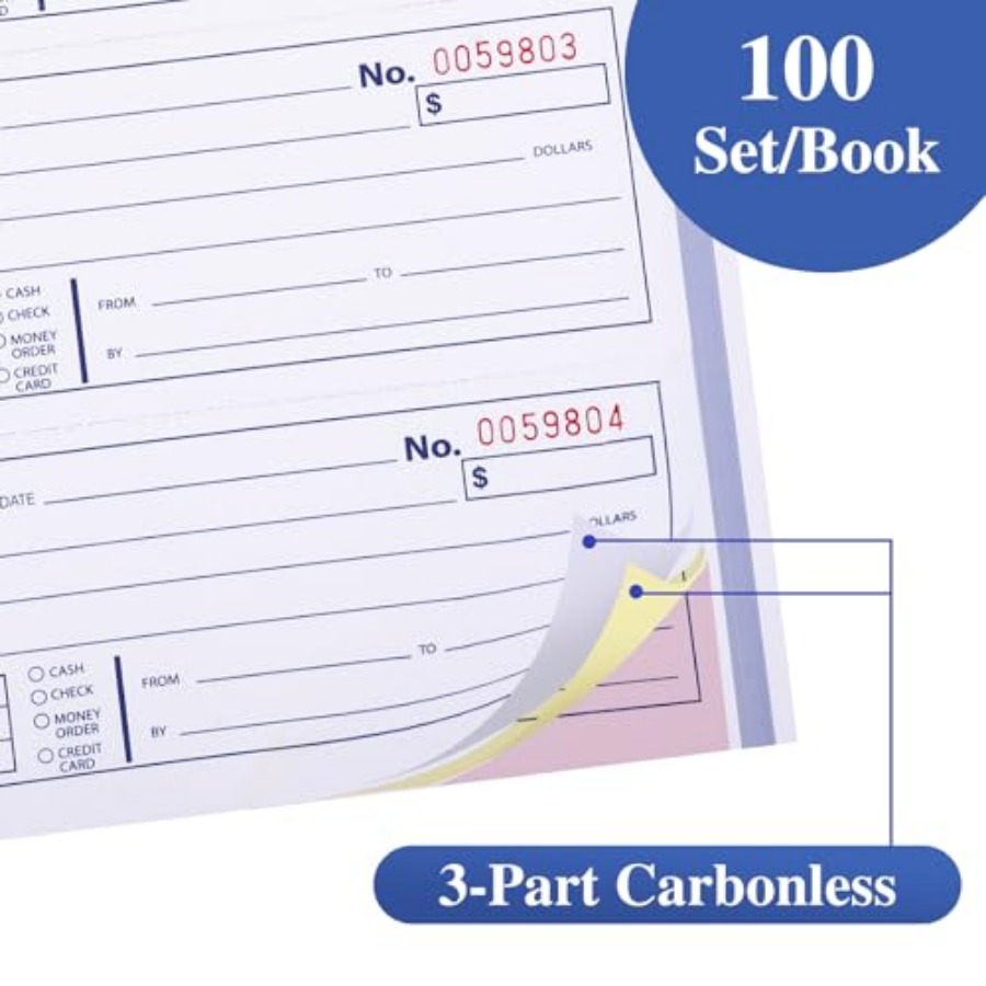 2 Pack Receipt Books with Carb - Carbon Copy Book ulasan dan harga