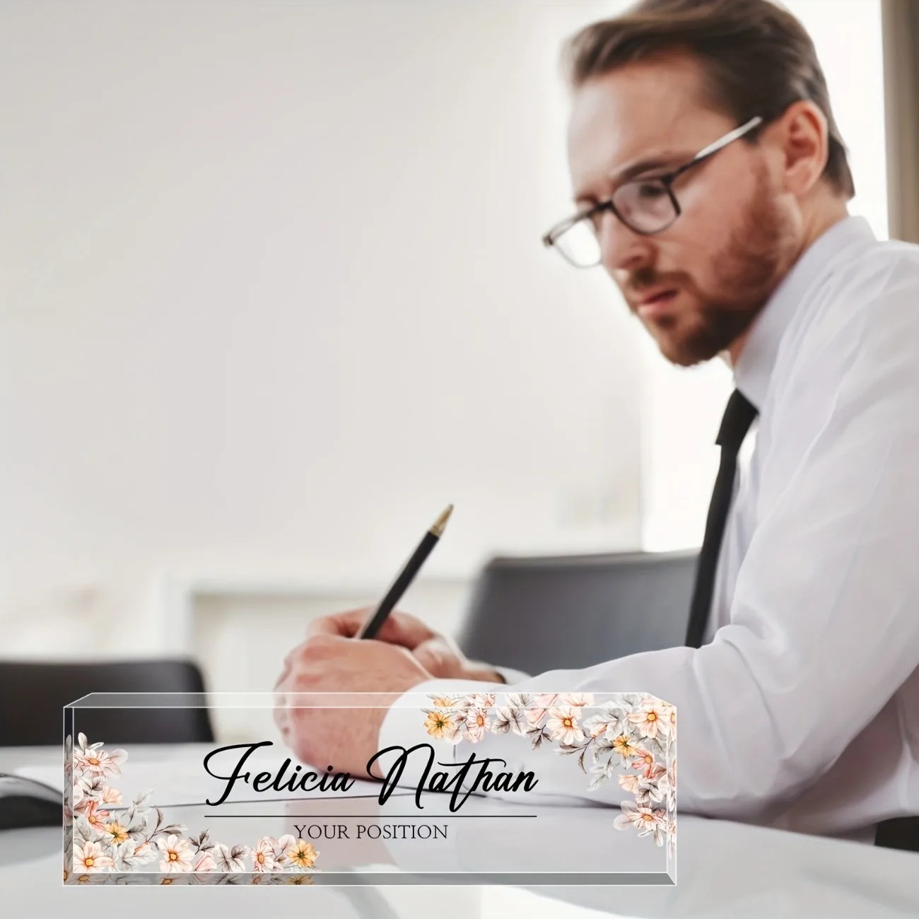 [2D Flat] Custom Acrylic Desk  - Desk Name Plate ulasan dan harga