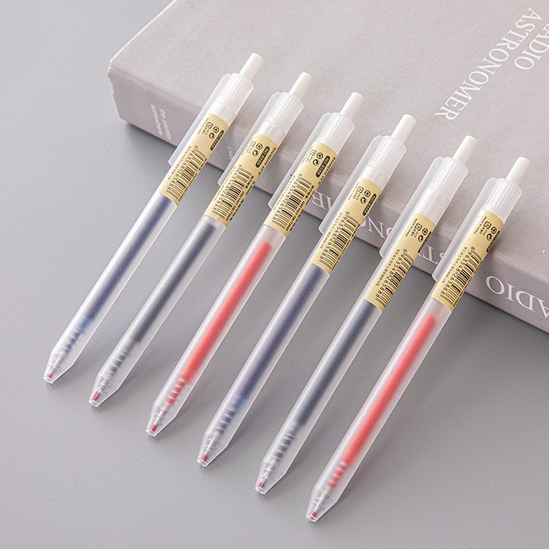 6/10Pcs 0.5mm Retractable Gel  - Office Stationery Supply Business ulasan dan harga