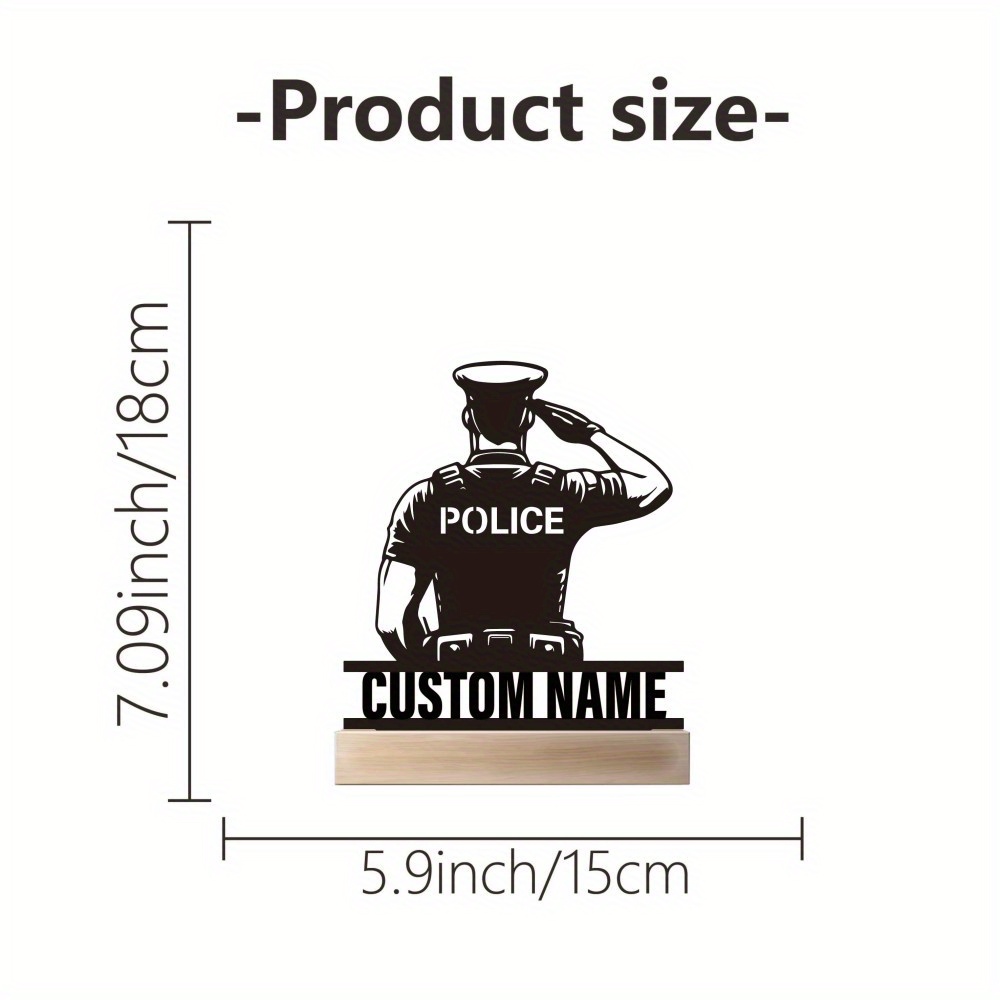 Personalized Metal Police Badg - Desk Name Plate ulasan dan harga