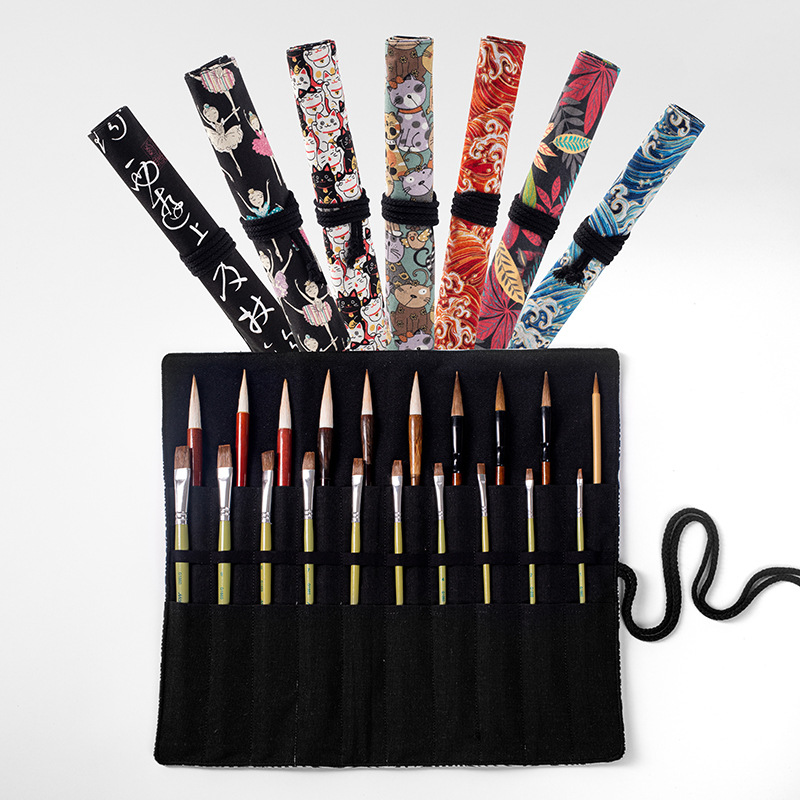 20 Holes Roll Pencil Case Scho - Pen Pouch Roll ulasan dan harga