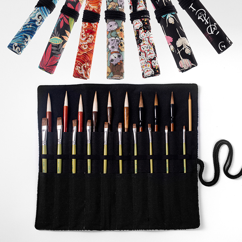 20 Holes Roll Pencil Case Scho - Pen Pouch Roll ulasan dan harga