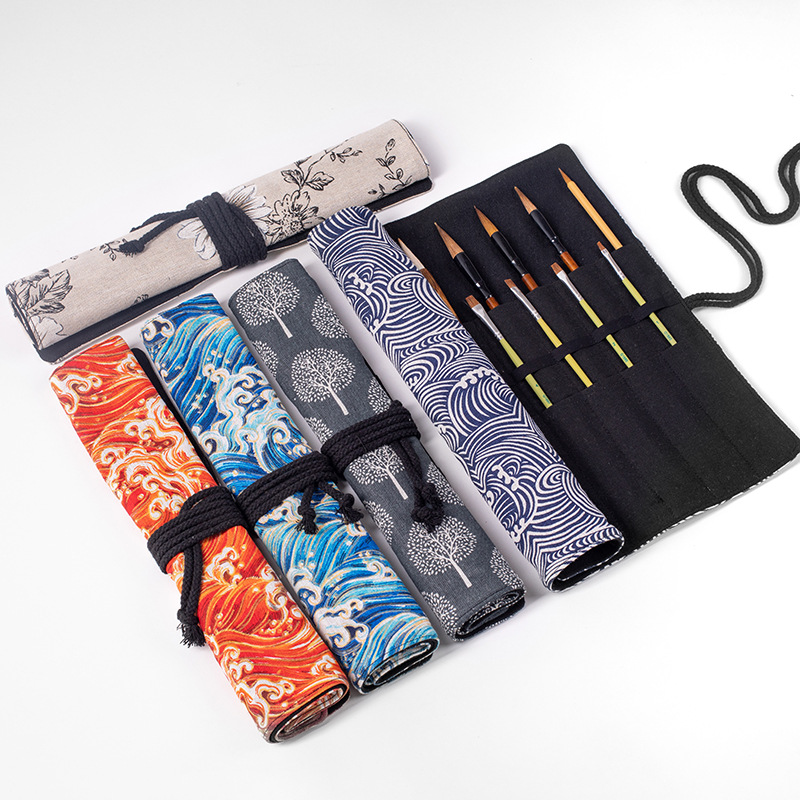 20 Holes Roll Pencil Case Scho - Pen Pouch Roll ulasan dan harga