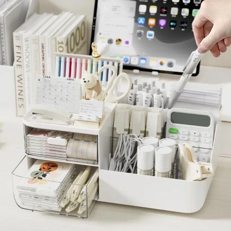 1Pcs Desktop Cosmetics Organiz - Ideal Stationery & Office Supply ulasan dan harga