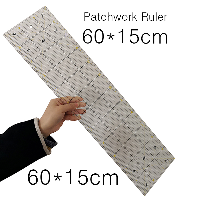 1 Pcs 60x15x0.3cm Acrylic Patc - Ruler Set Transparent ulasan dan harga
