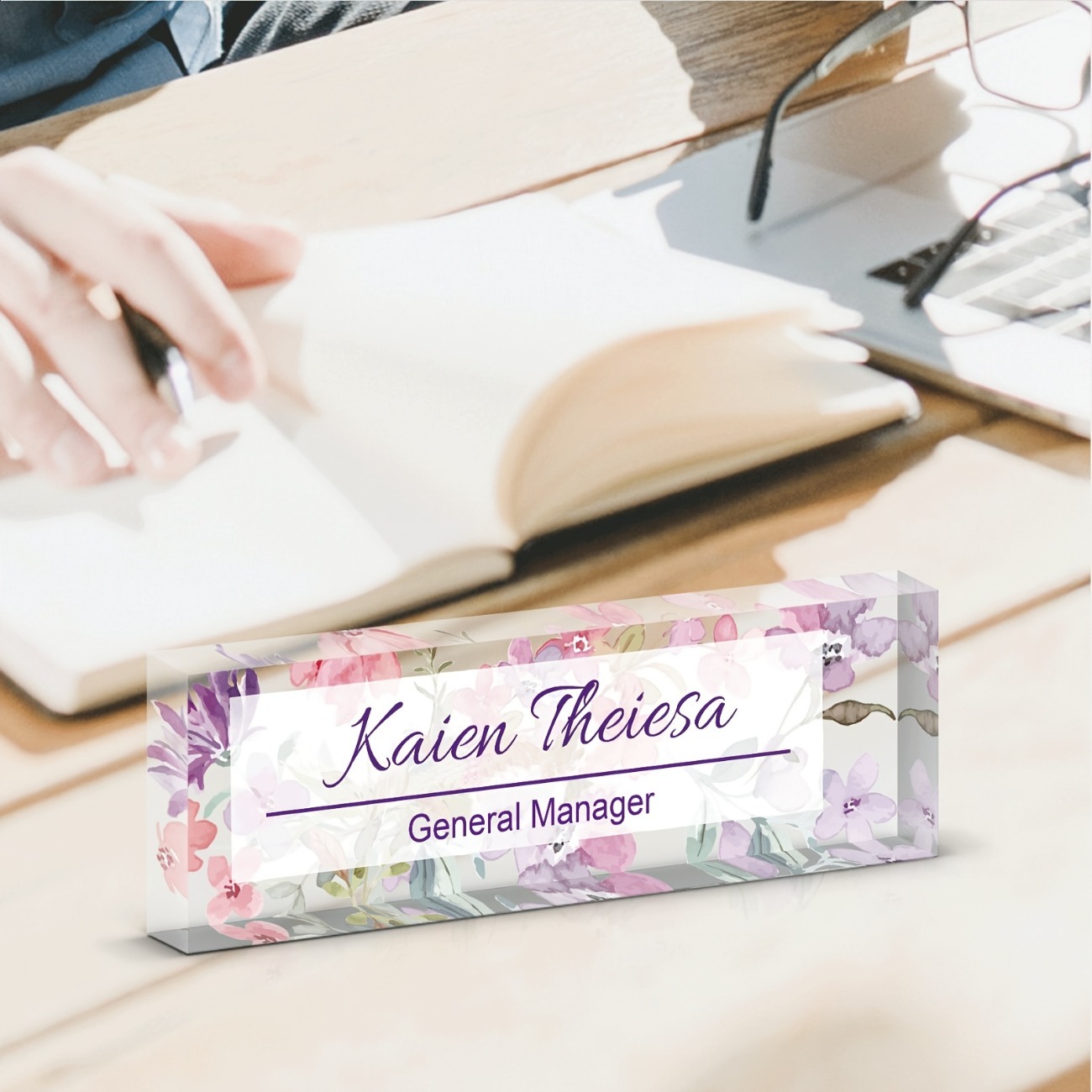 Custom Acrylic Desk Name Plate - Desk Name Plate ulasan dan harga
