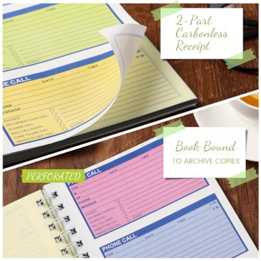 1 Pcs Spiral Bound Phone Messa - Carbon Copy Book ulasan dan harga