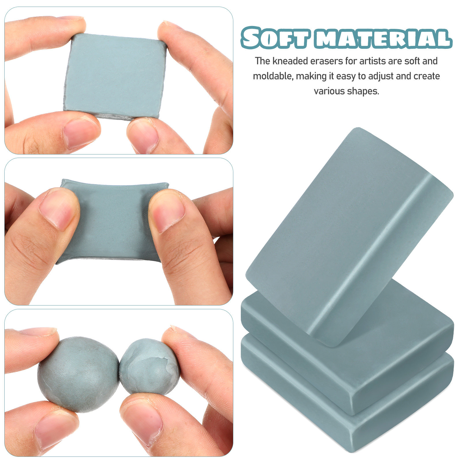 12 pcs Kneaded Erasers For Art - Rubber Eraser Kneaded ulasan dan harga