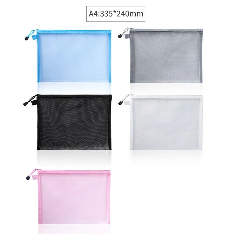 1Pcs A4/A5/A6 Mesh Zipper Pouc - Portfolio Folder Zip ulasan dan harga