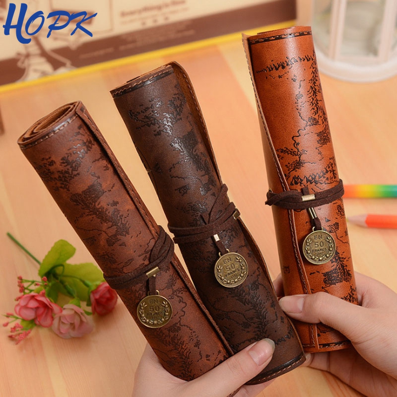 Vintage Retro Treasure Map Pen - Pen Pouch Roll ulasan dan harga