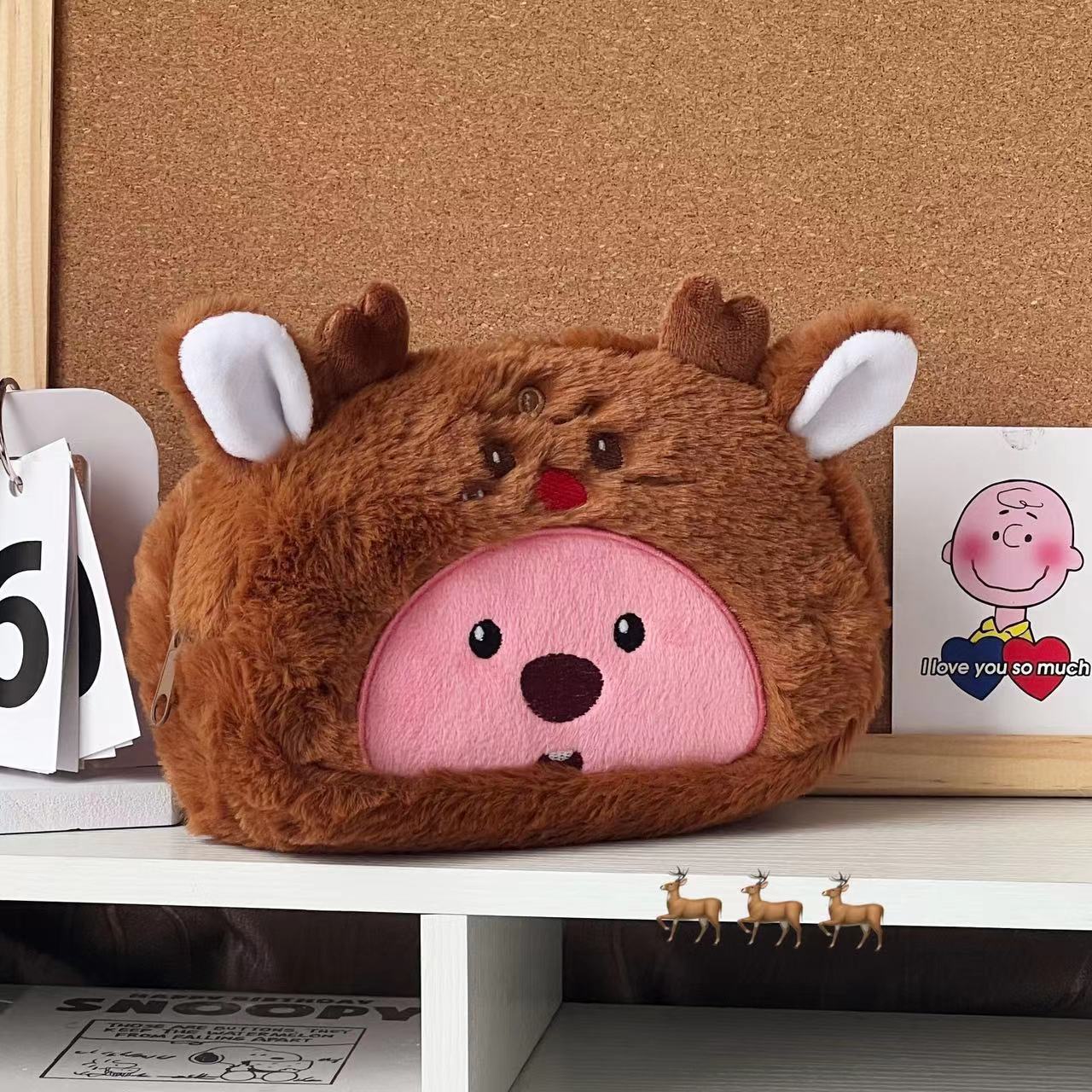 Cartoon Plush Pencil Bag Stude - Pencil Case Large ulasan dan harga