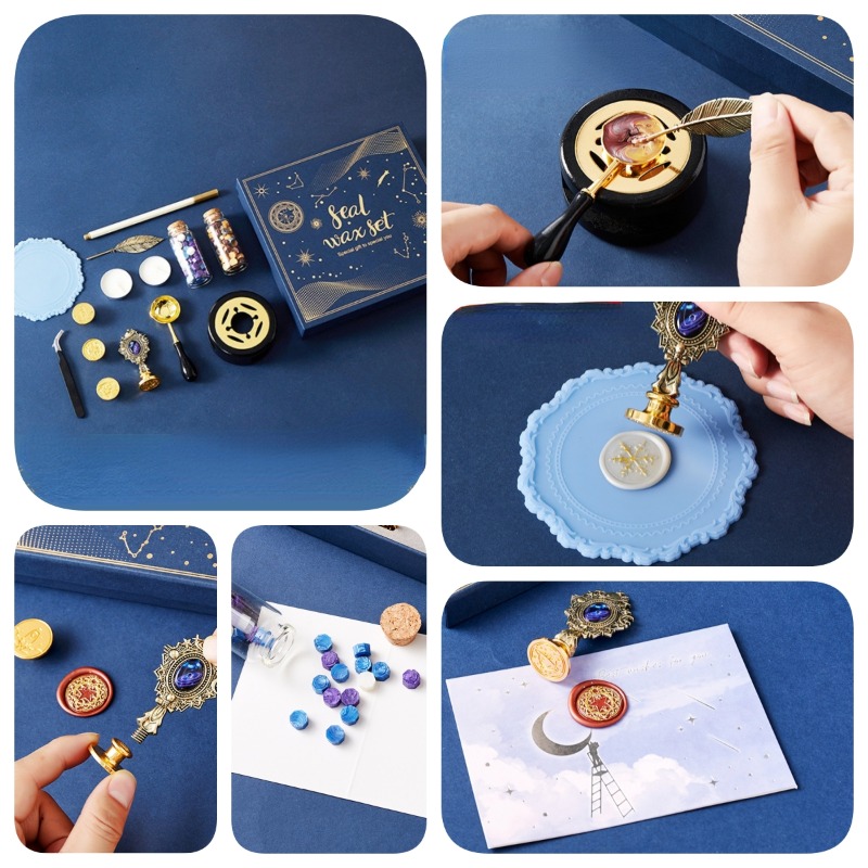 Starry Fire Lacquer Stamp Set  - Wax Seal Stamp Kit ulasan dan harga